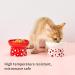 Petkit Ceramic Raised Cat Food Bowls Set - Elevated Porcelain Kitty Puppy Dishes in White and Red (2 Bowls) - Buy Online on GoSupps.com