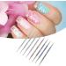 Nail Art Dotting Pen 8PCS 2 Way Dotting Pen Tool Metal Dotting Pen Nail Polish Colouring Pen Double Ended Nail Art Dotting Pen for Home DIY Salon Use - Buy Online on GoSupps.com