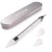 Dual-Ended Nail Rhinestone Picker Dotting Pen with Extra 2 Wax Head FITDON Wax Tip Pencil for Jewel Gems Crystals Studs Pickup Clear