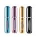 Yamadura Mini Refillable Perfume Portable Atomizer Bottle Refillable Perfume Spray Refill Pump Case for Traveling and Outgoing (5ml 4 Pack) 4 Blue Black Gold Pink