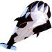 Hengda KITE-3D Kite for Kids & Adults, Huge Frameless Soft Parafoil Giant Black Dolphin Orcas Whale Breeze Kite