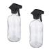 x spray bottle glass capacity 500ml refillable mist and jet hair care cleaning atomizer transparent