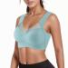 2024 Women's bras and tank top style comfortable and sexy sports event underwear without steel rings bras for women Blue XL