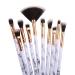 Jootuepo 10pcs Brazen Marble Makeup Brush Set - Soft Hair Eyeshadow Eyebrow & Eyeliner Brushes for Flawless Eye Makeup - Buy Online on GoSupps.com