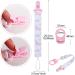 Pacifier Holder Leashes 8 Pcs Set for Girls | Silicone Button Ring Adapters | Fits All Pacifiers | Baby Teething Toys & Shower Gift - Buy Online on GoSupps.com