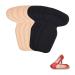 SOUMIT shoes heel protection |4 pair of memory foam strong sticky foot pad care & high heels heels heels holder pillow liner for women & men (black beige) 4 pair heelpad