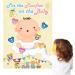 Hooqict Pin the Pacifier Game Poster w/ 72 Pacifiers Stickers | Baby Shower & Birthday Party Supplies - Buy Online on GoSupps.com