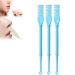 2-in-1 Nasal Hair Cutter Double Sided Nose Hair Knife Nostril Hair Remover Tool 360 Rotating Manual Nose Hair Trimmer Manual Rotary Nose Hair Cleaner & Trimmer(Blue 3pc) 3pc Blue
