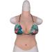 Knobco Realistic silicone breast shapes with high collar artificial fake breast breasts suitable for mastectomy prosthesis Halloween Christmas weddings (color: yellow skin size: d 1850g) D 1850G yellow skin