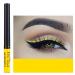 Coloured Eyeliner Matte Liquid Eyeliner Yellow Eyeliner Long-Lasting Waterproof Liquid Eye Liner Highly-Pigmented Colourful Eyeliner for Eye Makeup Tools Black White Purple Brown(Only Yellow) Yellow-09