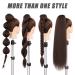 60cm Long Straight Black Ponytail Hairpiece | Synthetic Hair Extension for Women & Girls - Buy Online on GoSupps.com