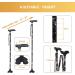 JUNRA Adjustable Folding Walking Cane with LED Light | Portable Foldable Stick for Seniors | Quad Base for Balance | Men and Women - Buy Online on GoSupps.com