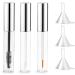 Glass Empty Mascara Tube and Wand Glass Mascara Containers Empty Glass Empty Mascara Tube and Wand Glass 10ml Empty Mascara Tube Eyeline Tube Empty Mascara Tube with Eyelash Wand (Silver 2Set) 1 ml (Pack of 1) Silver