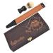 Frcolor 1 set of razor set for men shaving brush shaving razor protection case etui for razor planing razor case detection made of wood string string made of razor leather fiber wool folding knife razor
