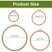 Caydo 4-Piece Beech Wood Embroidery Hoops Set - 3 to 9 Inch Cross Stitch Rings for Needlework, Art Craft, and Sewing - Buy Online on GoSupps.com