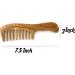 2X Wide Tooth Natural Sandalwood Hair Comb- No Static Wooden Detangling Comb with Smooth Handle - Buy Online on GoSupps.com