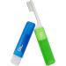 Travel Toothbrush Set with Mint Toothpaste 2 Travel Brushes & 8 Mini 3g Tubes | Ideal for Dental Aesthetics & International Shipping - Buy Online on GoSupps.com