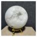 Natural Sphere Natural White Crystal Cave Moss Water Grass Agate Ball Feng Shui Home Decoration 1pc 1100-1200g