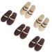 Tianmao 5 pairs of slipper hotels lipper tortier hip slippers with closed toes universal size 28.5 * 11cm coral fleece guest slippers for spa party guests hotel and travel unit size 3 brown 2 beige