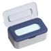 Wet wiper holder |Dustproof damp cloth container with lid wet warder storage box handkerchief dispenser for dormitory washroom dressing table desk Qiyifang blue