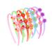 Elastic Hairbands with Resin Decorations | Hair Accessories for Girls 2+ | 5 Random Colors - Buy Online on GoSupps.com