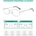 Eyekepper Metal Frame Reading Glasses - 4 Pieces Silver +2.50 with Spring Hinge | Stylish & Comfortable International Shipping - Buy Online on GoSupps.com