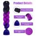 Aomig Braids Extensions - 24 Strands in 3 Colors for Box Braids | Black Purple Red Sapphire Blue - Premium Artificial Hair for Braiding - Buy Online on GoSupps.com