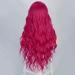 24 inch Hot Pink Cosplay Long Curly Wig - Heat Resistant Synthetic Lace Wig for Women - Perfect for Halloween, Christmas, and New Year Parties - Buy Online on GoSupps.com