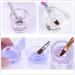 Kalolary Heart Dappen Bowl - 2pcs Clear Glass Nail Art Cups for Acrylic Liquid & Powder Styling - Buy Online on GoSupps.com