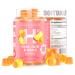 Health By Habit Hair Skin and Nails Supplement (60 Gummies) - 2500mcg Biotin Vitamin C Vitamin E Strong Nails Peach Flavor Vegan Gluten Free Non-GMO