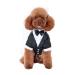 Keysui Black Dog Tuxedo Suit Puppy Wedding Clothes Coat Doggie Costume X-Large Size