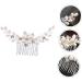 Ipetboom Rhinestone Bridal Comb Hair Comb Bridal Headpiece Crystal Headpiece Crystal Headdress Hair Pearls Bridal Pearl Headwear Honey Brows Hair Accessories Rhinestones Bride Abs - Buy Online on GoSupps.com
