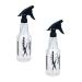Invero Set of 2 Water Mist Spray Empty Bottle 500ml - Leak Proof Reusable Durable Trigger Sprayer - Ideal Hairdressing Tool for Salons Barbers or Home Hair Cutting