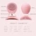 JUNLUNCE Rechargeable Facial Cleansing Brush | IPX7 Waterproof with 4 Brush Heads | Silicone Anti-Static Lifting Massaging | Deep Pore Cleansing | Pink - Buy Online on GoSupps.com