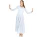 Danzcue Women's Praise Loose Fit Full Length Long Sleeve Dance Dress - White (Large) - Buy Online on GoSupps.com