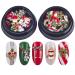Christmas 3D Metallic Nail Art Glitter Rhinestones - Santa, Reindeer, Snowman Designs - 20 Pcs - Buy Online on GoSupps.com