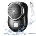 USB Mini Shaver Portable Electric Shaver Pocket Portable Electric Shave Mini Rechargeable Fabric Shaver Electric Shaver Pocket Size Waterproof Razor Wet and Dry (Black)