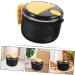 Zerodeko Instant Noodle Bowl Salad Bowl Ramen Soup Bowl with Tableware Insulated Bowl Stainless Steel Gaiwan Black 18.5X14.5CM - Buy Online on GoSupps.com