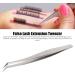 Eyelash Extension Tweezers - Silver Stainless Steel Slanted Manicure Tweezers for Precision Application - Buy Online on GoSupps.com