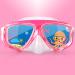 Kids Snorkeling Diving Mask, Unisex-Child 180Panoramic View Anti-Fog Diving Mask for Boys Girls Swim Goggles with Nose Cover, Snorkeling Gear for Junior Sweet Pink