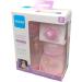 MAM Newborn Starter Set - 130ml & 260ml Bottles with Anticolic Design and Pacifier, Pink - For Baby 0-2 Months - Buy Online on GoSupps.com