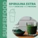 Certified Organic Fresh Spirulina Extra Powder 300g - Improved with Bioavailable Chlorophyll Added - Mint flavoured - Clean Source - 3rd party tested - Measuring Spoon Inside - Made in Canada - Buy Online on GoSupps.com