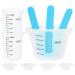 Silicone Measuring Cups for Epoxy Resin,JANCHUN Resin Supplies Kit with 250&100ml Silicone Cups,Silicone Hard Stir Sticks for Resin,Molds,DIY Crafts,Wax,Casting,Art,Jewelry Making,Easy to Clean 1*250ml+2*100ml+3*stir sticks+4*mini