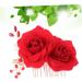 FRCOLOR Wedding Rose Flower Hair Comb Bridal Floral Hair Headpiece rose Bridal Rose hair comb s for women Silk Rose comb flower headband hair barrettes for women bride flower hairpin - Buy Online on GoSupps.com
