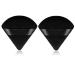 Sibba 2 Pieces Triangle Powder Puffs Face Cosmetic Powder Puff Washable Reusable Soft Plush Powder Sponge Makeup Foundation Sponge for Face Body Loose Powder Wet Dry Makeup Tool (2Pcs Black)