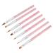 7pcs Nail Art Brush Set - Acrylic UV Gel Painting & Dotting Pens | Home Manicure Tools (Red) - International Shipping Available - Buy Online on GoSupps.com