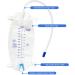  BAIFULAI Set of 6 leg urine bags 1000 ml capacity urinary drainage bags urine collection bags drainage bags with 2 straps valve and T-connector - Buy Online on GoSupps.com