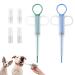 RSYHVG 2 Pieces Pet Pill Plunger Popper Cat Tablet Dispenser for Small Cats Dogs - Medicine Shooter Feeder Soft Tip Tablet Syringe Pusher Animal Silicone Feeder Feeding Accessories (Blue and Green)