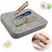 Wool Needle Felting Pad with Leather Finger Guards - Eco-Friendly 6x6 inch Base for Precision Projects - Buy Online on GoSupps.com