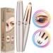 Eyebrow Trimmer Women Eyebrow Hair Remover with LED Light Painless Protable Eyebrow Trimmer Safe Lady Trimmer Eyebrow Epilator Pen for Women Eyebrow Hair Removal for Women Men gold 2